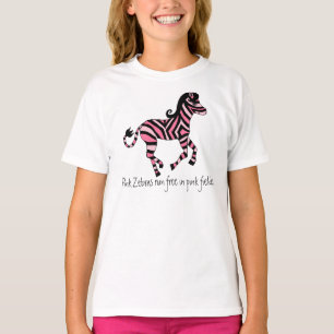 T-shirt Zèbre rose