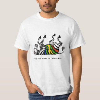 T-shirt Zèbre : soulevez vos mains pour le football de