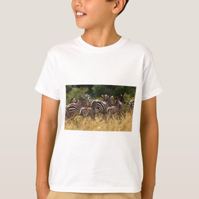 T-shirt Zèbres en mouvement : Un voyage de mille milles (Devant)