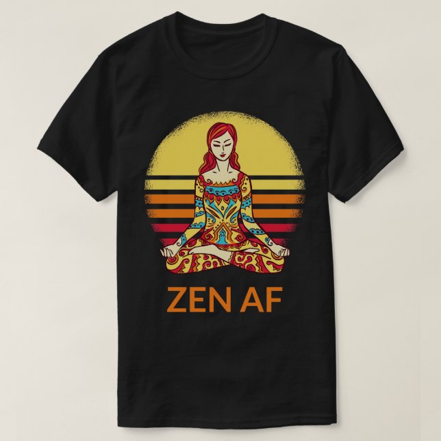 T-shirt Zen AF I Drôle Méditation (Design devant)