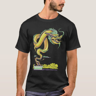 T-shirt Zen bouddhiste japonais esthétique Dragon Bonsai T