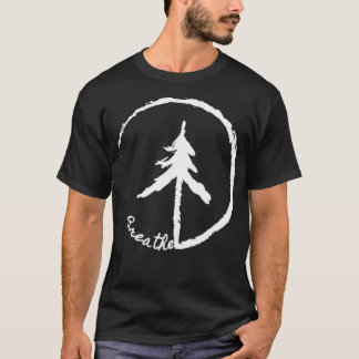 T-shirt Zen comme cercle avec arbre simple et tesson Breat