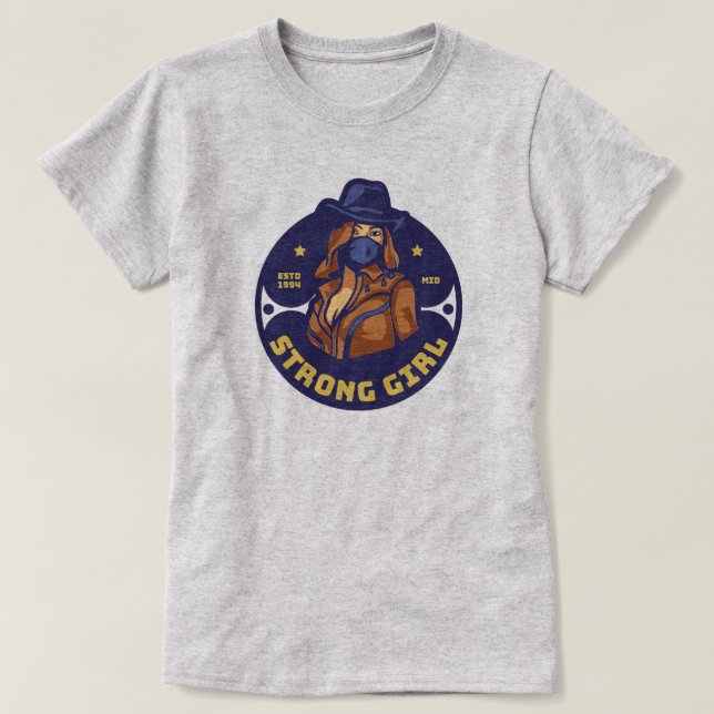T-shirt Zénith Média : Graphiques de filles fortes - T-shi (Design devant)