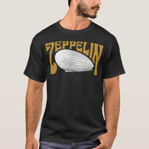 T-shirt Zeppelin Art Vintage Version Jaune amie fille