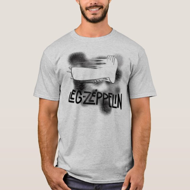 T-shirt zeppelin de jambe (Devant)