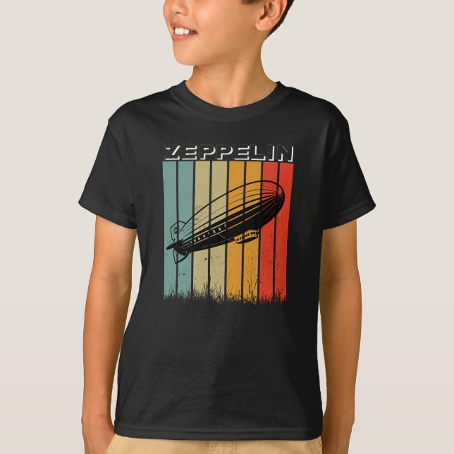T-shirt Zeppelin Rétro Dirigible Aéronef Zepelin Zepplin (Devant)