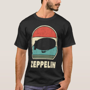 T-shirt Zeppelin Vintage Rétro Dirigible Coucher de Soleil