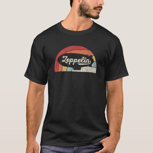 T-shirt Zeppelin Vintage Rétro Zeppelin Chemise Dirigible  (Devant)