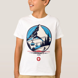 T-shirt Zermatt 4478 - Ski sur le Problemhorn 