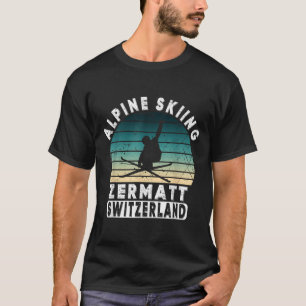 T-shirt Zermatt ski alpin Suisse Montagnes Suisses