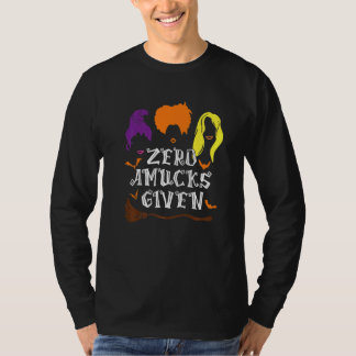 T-shirt Zéro Amucks Donné Fou Avec Chauve-Souris Sorcière 