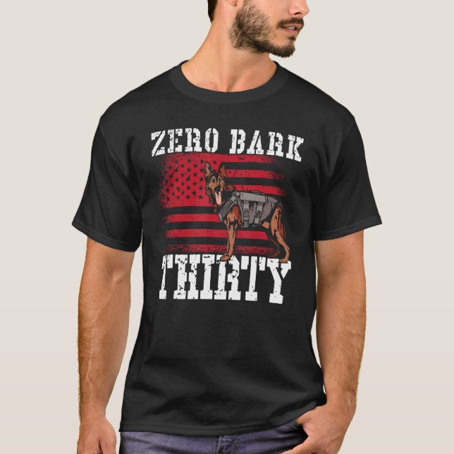 T-shirt Zéro écorce Trente K9 Unité Police (Devant)