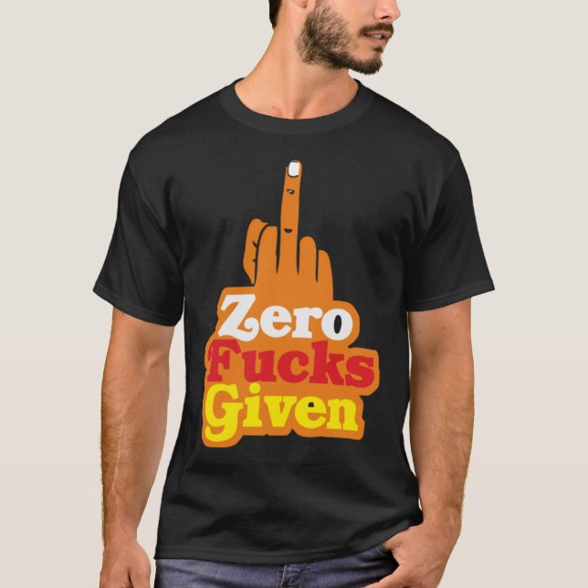 T-shirt Zero Fks Donné Bollywood Sarcastique (Devant)