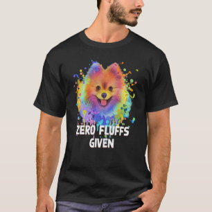 T-shirt Zéro Fluffs Donné Poméranien Pom Pom Humour Chien