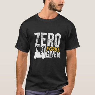 T-shirt Zéro fourches données chariot élévateur certifié