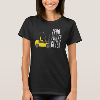 T-shirt Zéro Fourches Données Opérateur De Chariot Élévat