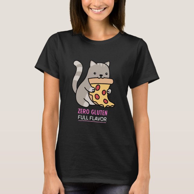T-shirt Zero Gluten Full Flavor 100 Gluten Free (Devant)