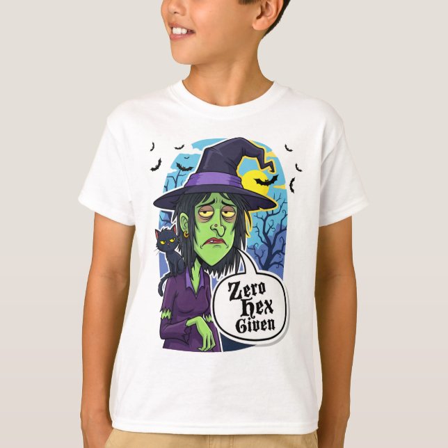 T-shirt Zéro Hex Donné Drôle Sorcière Halloween Costume Te (Devant)