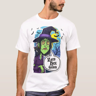 T-shirt Zéro Hex Donné Drôle Sorcière Halloween Costume Te