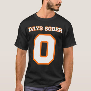 T-shirt Zéro Jours Sober Drôle Boisson