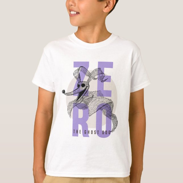 T-shirt Zéro le chien fantôme - Typographie (Devant)