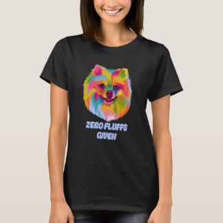 T-shirt Zéro Liquides Donnés Poméranien Pom Pom Humour Chi