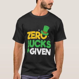 T-shirt Zéro Lucks Dit Irlandais Adultes Saint Patric