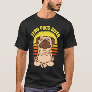 T-shirt Zéro Pug Donné Chien Faisant Du Yoga Vintage Namas