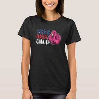 T-shirt Zéro troupeaux donnés  Animal  Flamant rose pour h