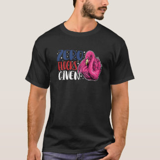 T-shirt Zéro troupeaux donnés  Animal  Flamant rose pour h