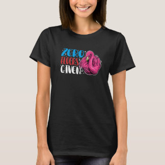 T-shirt Zéro troupeaux donnés  Animal  Flamant rose pour h