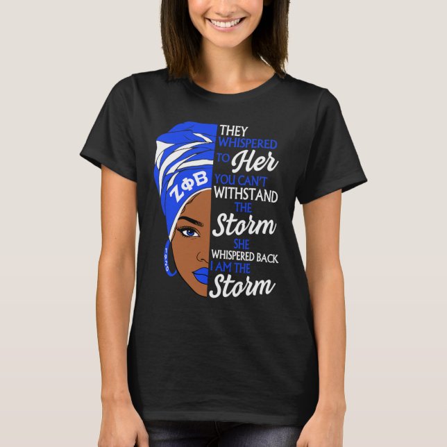 T-shirt Zeta Phi Beta Sorority Black Women Pride Melanin A (Devant)