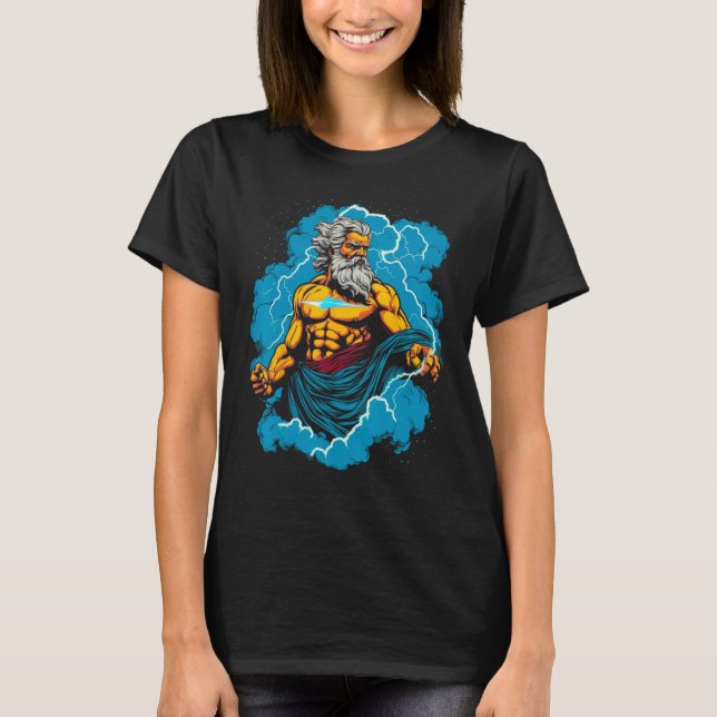 T-shirt Zeus grec Mythologie Dieu d'Olympe (Devant)