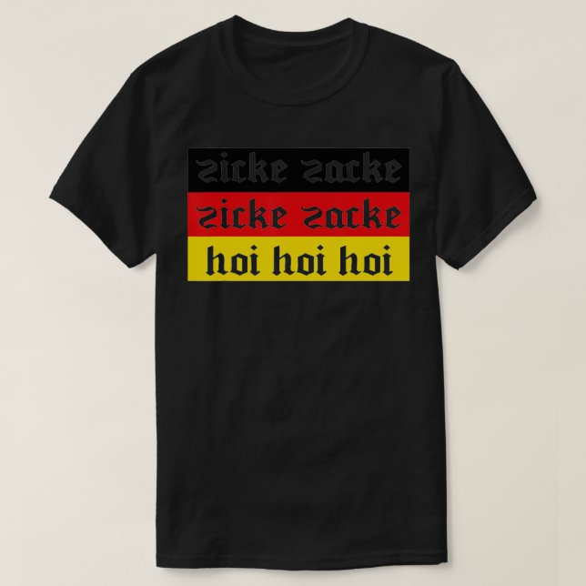 T-shirt Zicke Zacke Zicke Zacke German Oktoberfest Drinkin (Design devant)