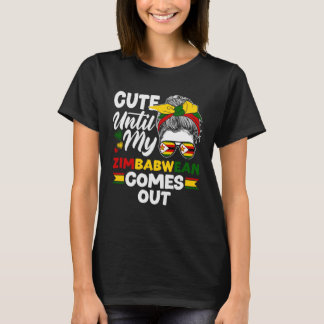 T-shirt Zimbabwe Drapeau Maigre Jusqu'À Mon Zimbabwe