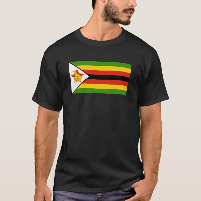 T-shirt Zimbabwe flag T-Shirt, Patrio (Devant)