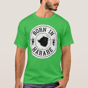 T-shirt Zimbabwe Zimbabwe Design Né à Harare Long