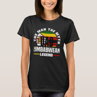 T-shirt Zimbabwe Zimbabwe Fête des pères du drapeau zimbab