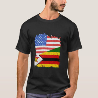 T-shirt Zimbabwe Zimbabwe Zimbabwe Zimbabwe Roots USA Amér