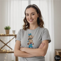 Zina and Mimo carrying her on his shoulder.