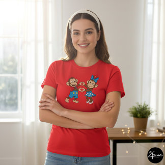 T-shirt Zina et Mimo font un cœur avec leurs mains