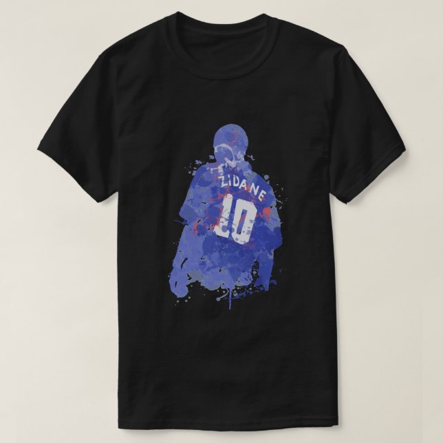 T-shirt Zinedine Zidane Légende d'Art Classique T Chemise (Design devant)