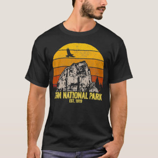 T-shirt Zion National Park Retro Vintage Distressed