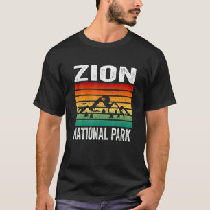 T-shirt Zion National Park Utah Retro Vintage Sunset Souve