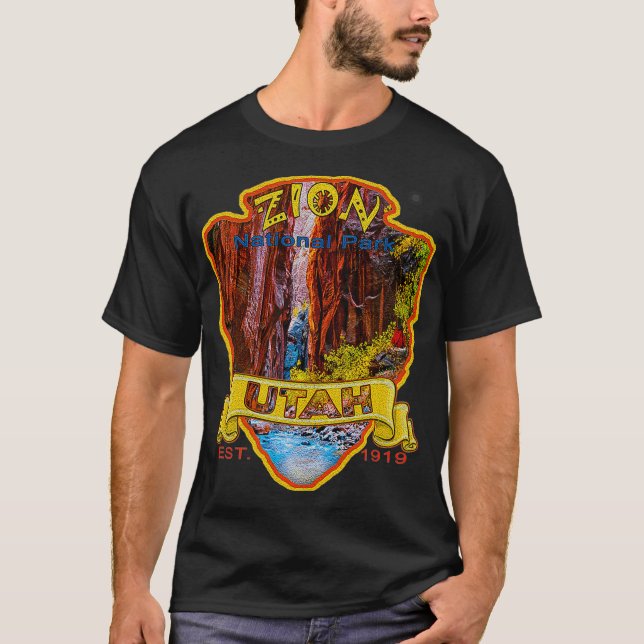 T-shirt Zion National Park Utah Virgin River Narrows Canyo (Devant)