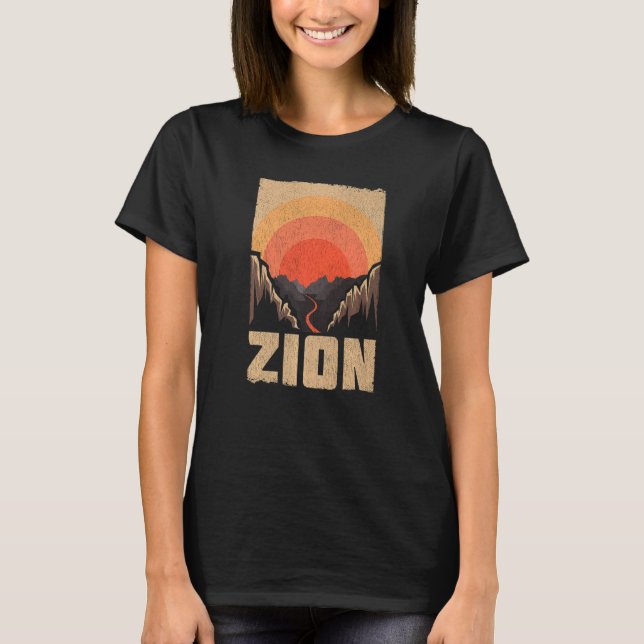 T-shirt Zion Parc National Marchandises Zion Randonnée Sou (Devant)