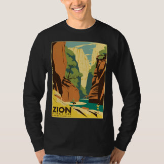 T-shirt Zion The Narrows Parc National Touristique Vintage