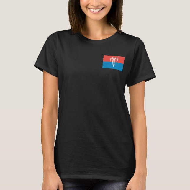 T-shirt Zip Jogger, drapeau de la ville de Kansas (Devant)