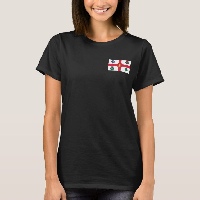 T-shirt Zip Jogger en polaire féminin avec drapeau de Mont (Devant)