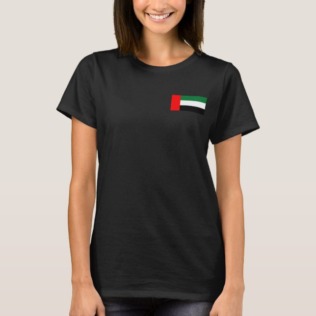 T-shirt Zip Jogger en polaire féminin - drapeau des EAU (Devant)